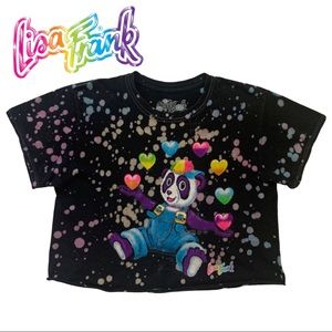Lisa Frank Cropped Panda Bear Tee